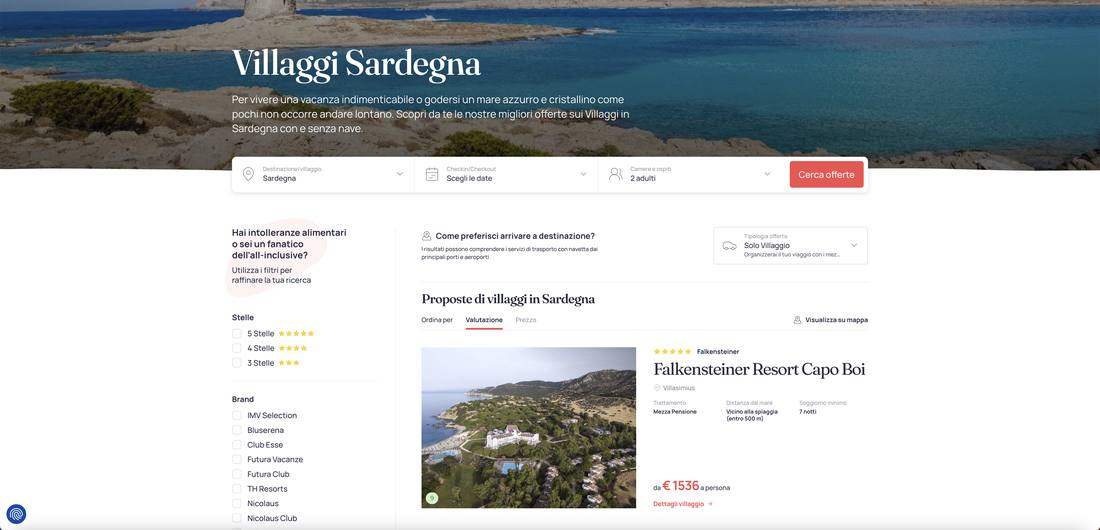 il Mio Villaggio — Listato villaggi per destinazione